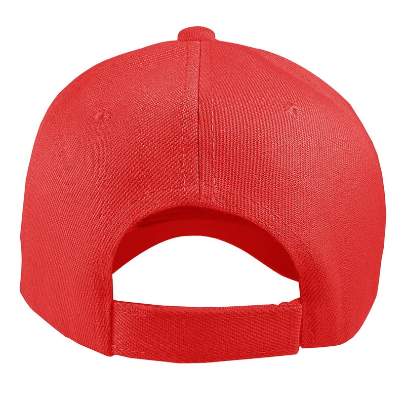 TZ Promise 12 Pack Wholesale Unisex Plain Solid Color Adjustable Baseball Caps Hats (Red) - Image 4